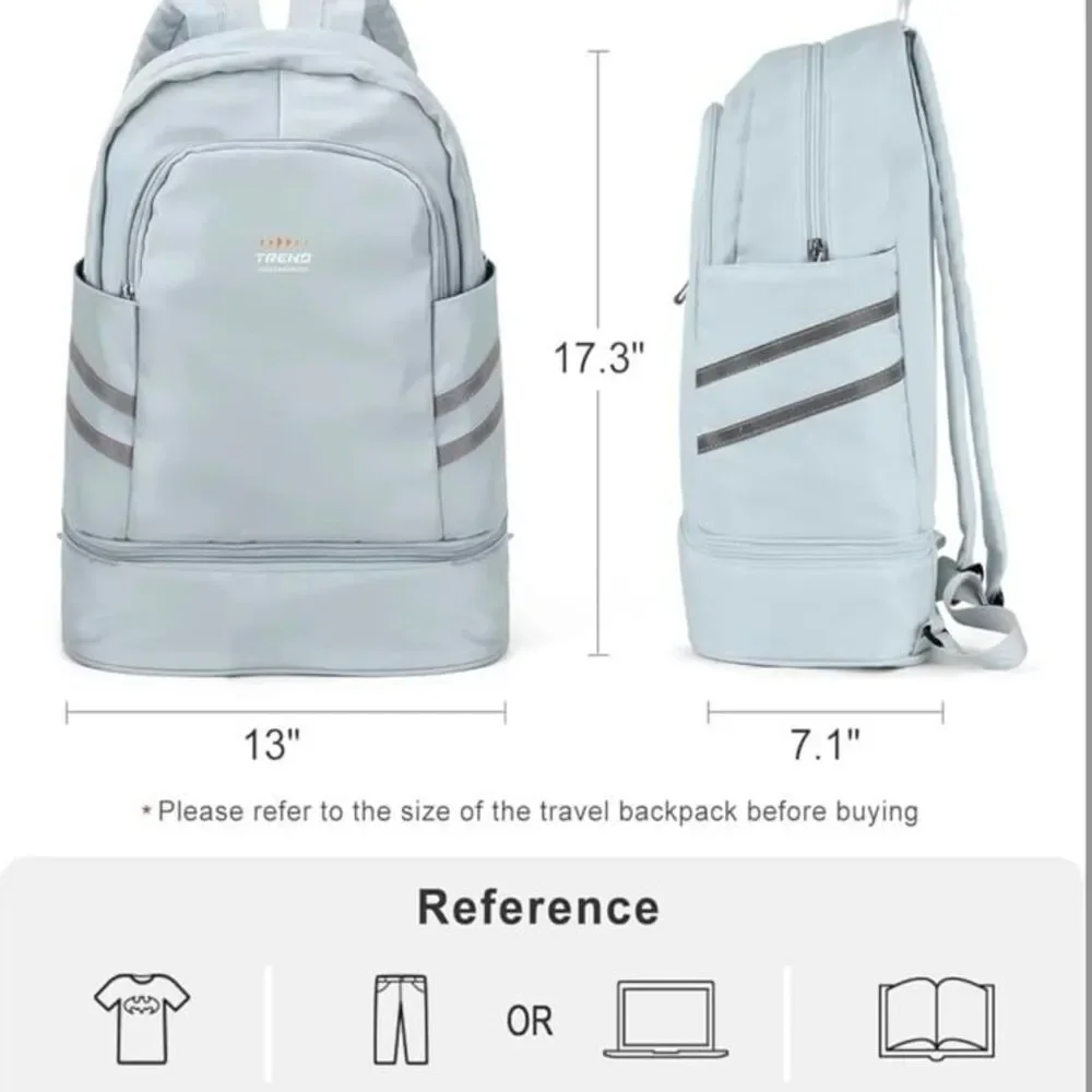 Gym Backpack Waterproof separate shoe compartment Large 35L Multipockets NWT